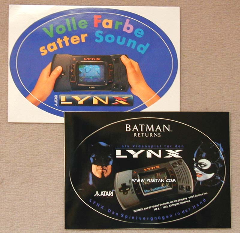 Atari Lynx promotional stickers german Atari