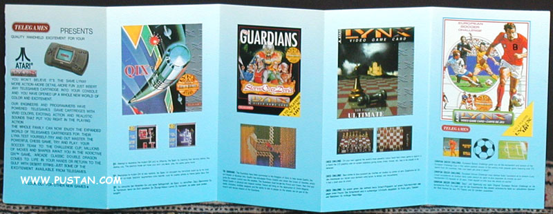Atari Lynx pamphlet from Telegames Atari