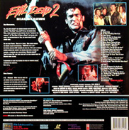 Evil Dead 2 Laserdisc back