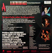 Texas Chainsaw Massacre 3 Laserdisc back