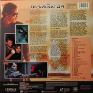 The Terminator Laserdisc back