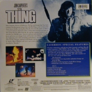 The Thing Laserdisc back