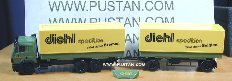 diehl Spedition Fährt täglich Bremen Belgien Hannover Dänemark Leipzig Schweiz / 2235 Truck of the Year '90 Fortras Diehl