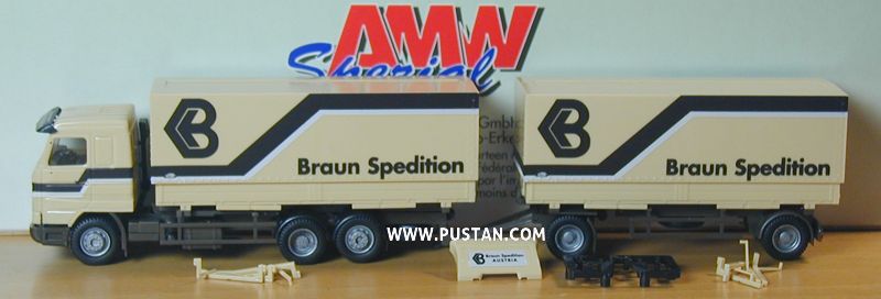 Braun Spedition Lauterach Fehldruck Lauterbach AUSTRIA 113M 400 AMW Spezial Braun