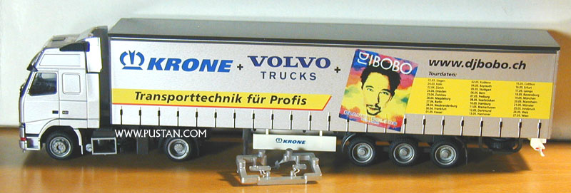 FH12 420 KRONE + VOLVO TRUCKS + DJ BOBO Planet Colors Tour 2001 www.djbobo.ch Transporttechnik für Profis Tourdaten: Siegen Köln Zürich Dresden Zwickau Magdeburg Berlin Neubrandenburg Frankfurt Kassel Koblenz Bayreuth Stuttgart Bern Freiburg Saarbrücken Hamburg Bremerhaven Dortmund Hannover Cottbus Erfurt Lemgo Ravensburg München Mannheim Münster Innsbruck Wels Wien Bobo
