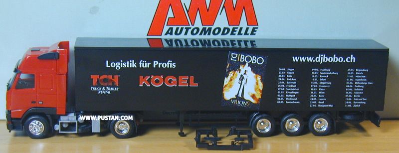 FH16 520 Logistik für Profis KÖGEL + TCH® Truck & Trailer Rental + DJ BOBO Visions Tour 2003 www.djbobo.ch Siegen Köln Zwickau Bayreuth Frankfurt Saarbrücken Kreuzlingen Stuttgart Dortmund Bremerhaven Hamburg Neubrandenburg Rostock Erfurt Magdeburg Hannover Riesa Wien Bern Luzern Basel Budapest (Hu) Regensburg Zürich München Mannheim Differdange (Lux) Freiburg Koblenz Münster Berlin Aida auf See Ravensburg Bobo