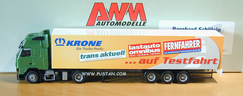 Fernfahrer Das Internationale Truck-Magazin / lastauto omnibus Test Technik Trends / trans aktuell Die Zeitung für Transport Verkehr und Management / ...auf Testfahrt / KRONE Die Trailer-Profis Werbemodell Fernfahrer