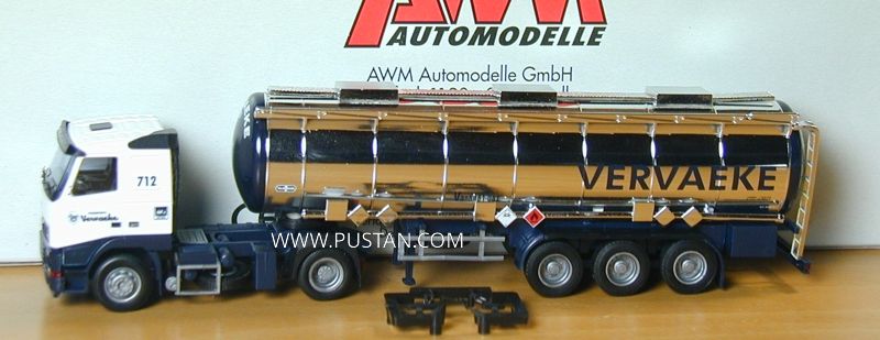 FH12 380 Transports Vervaeke ISO 9002 712 R51 VanHool V2*3481-051 TARA 7.620 KG M.T.M. 38.000 KG 37.500 L Vervaeke