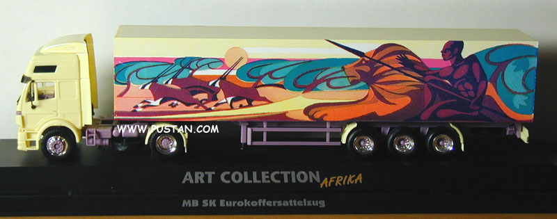 ART COLLECTION Afrika Künstler Sinischenko Gennadi MB SK Eurokoffersattelzug Art Collection
