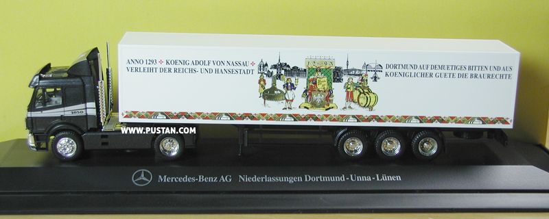 Mercedes-Benz AG Aktiengesellschaft Ndl. Niederlassung Dortmund Unna Lünen Anno 1293 Koenig Adolf von Nassau Verleiht der Reichs- und Hansestadt auf Demuetiges Bitten und aus Koeniglicher Guete die Braurechte 1993 700 Jahre Braurecht Die reine Freude 1850 Mercedes-Benz