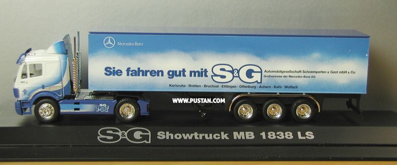 S & G Automobilgesellschaft Schoemperlen & Gast mbH & Co Großvertreter der Mercedes Benz AG Sie fahren gut mit Karlsruhe Bretten Bruchsal Ettlingen Offenburg Achern Kehl Wolfach Showtruck MB 1838 LS S&G