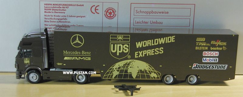 UPS ® United Parcel Service Worldwide Express Delivery AMG Mercedes-Benz TRW Power Steering BBS BOSCH FONDMETAL AERO BY TECHNOLOGIES © BILSTEIN becker BRIDGESTONE Mobil 1 Schuler Fahrzeugbau 1853 LB-RA 325 Slagt Trading NL UPS