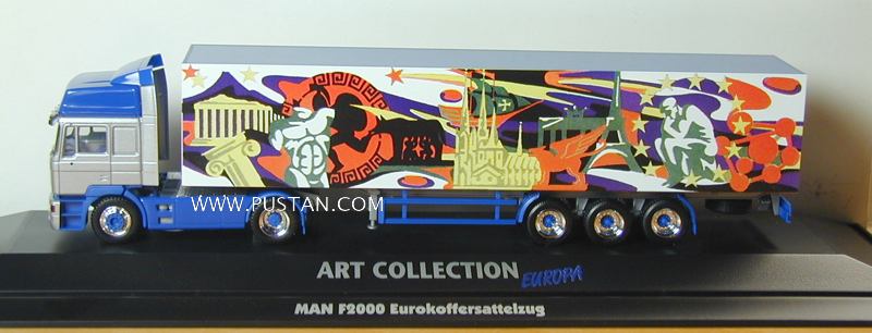ART COLLECTION Europa MAN F2000 Eurokoffersattelzug Künstler Sinischenko Gennadi ART COLLECTION