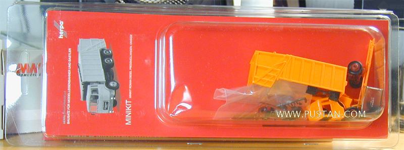 Minikit Roman Diesel Pressmüllwagen Orange Bausatz für Modelleisenbahner und Bastler Roman