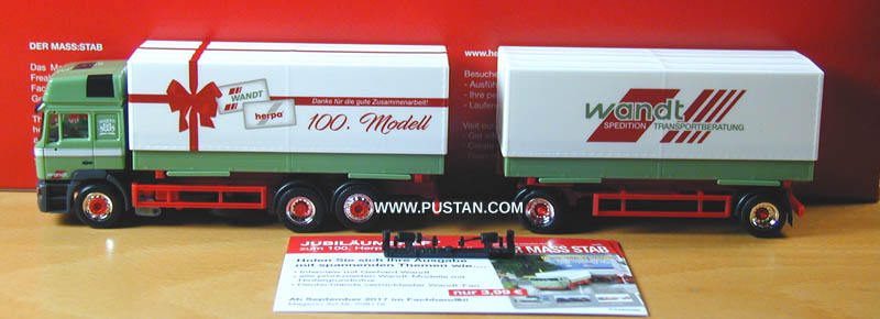 wandt Spedition Transportberatung Danke für die gute Zusammenarbeit! herpa® 100. Modell 100ste Wandt