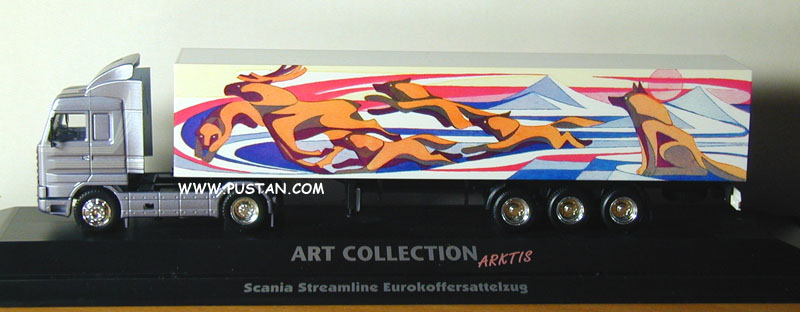 ART COLLECTION Arktis Künstler Sinischenko Gennadi Scania Streamline Eurokoffersattelzug Kögel 143M 500 Art Collection