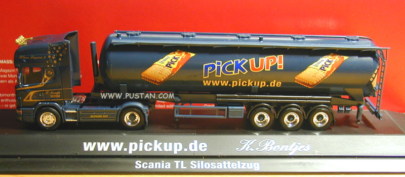 K. Bontjes Fuhrunternehmen Soltau / Blaue Lagune 2 Scania 144 / PiCK UP! Leibniz Bontjes