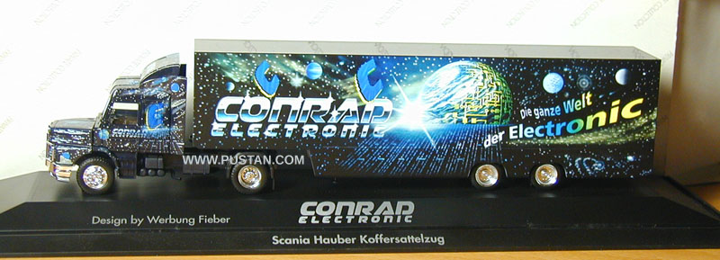 CONRAD ELECTRONIC Die ganze Welt der Europas größtes Spezial Versandhaus Aktuellen Katalog anfordern 143M 500 Scania Hauber Koffersattelzug Design by Werbung Fieber Conrad