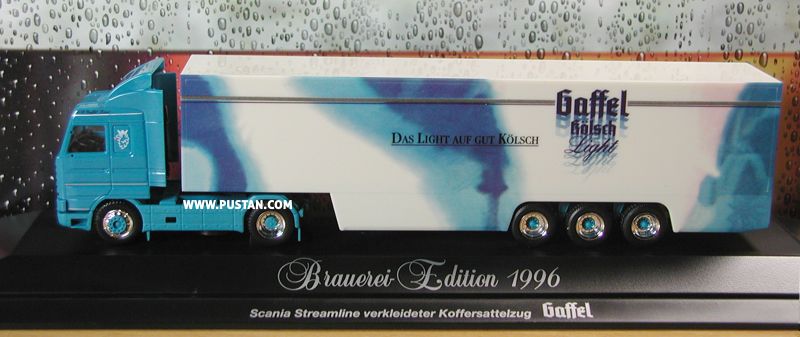Gaffel Kölsch Light Das Light auf gut Kölsch CB Gaffel-Liner Brauerei Edition 1996 143M 500 Scania Streamline verkleideter Koffersattelzug Gaffel