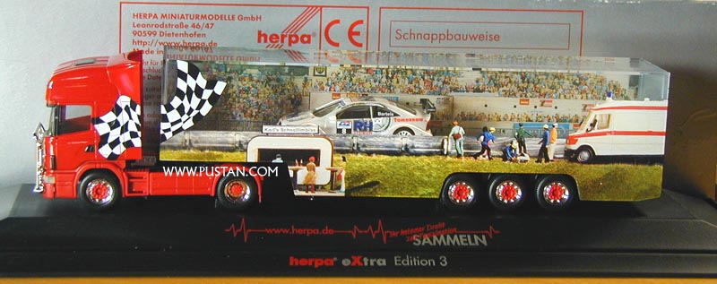 herpa® eXtra Edition 3 www.herpa.de Ihr heisser Draht zur Faszination SAMMELN Karl's Schnellimbiss Bartels RH Alurad Tomorrow.de D2 mannesmann 8 ARCOR Kärcher Dunlop Opel Team Phoenix BOSCH J.A.G. Herpa