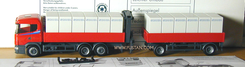 Scania 124L 400 Werbemodell Ladekran Ladegut Scania