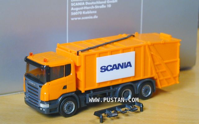 Scania Pressmüllwagen '04 R 380 Sonderkarton truckshop Scania