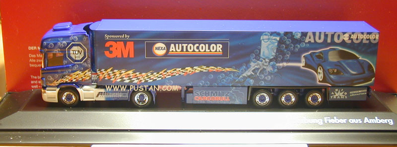 Scania R Topline Showtruck / Trio Trans Bärenstark / Sponsored by TÜV SÜD 3M Nexa Autocolor Albert Schmitz Cargobull Werbung Fieber aus Amberg Trio Trans