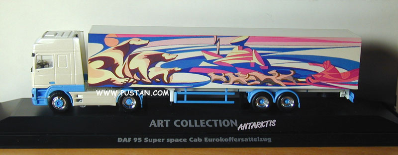 ART COLLECTION Antarktis Künstler Sinischenko Gennadi DAF 95 Super space Cab Eurokoffersattelzug 500 Art Collection