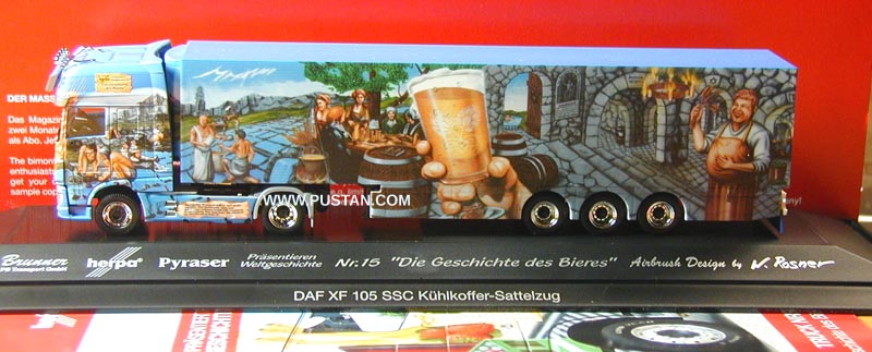 Brunner PB Transport GmbH herpa® Pyraser Präsentieren Weltgeschichte Nr.15 Die Geschichte des Bieres Airbrush Design by W. Rosner Brunner