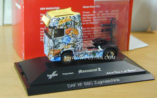 herpa® präsentiert Monument II Airbrush Design by W. Rosner DAF XF SSC Zugmaschine Geheimtipp Brunner PB Transporter GmbH Heideck Brunner