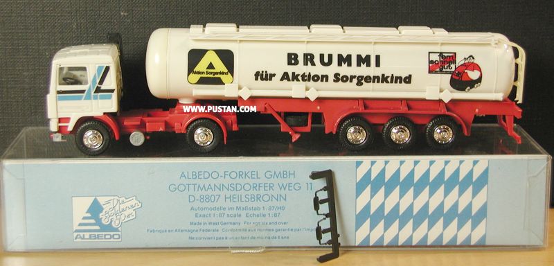 Laabs Spedition BRUMMI für Aktion Sorgenkind fern schnell gut Güterfernverkehr LKW Laabs