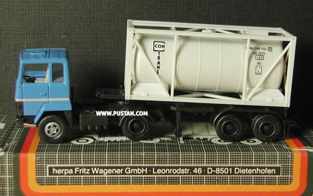 Contrans CONU 240 153 5 DE 2275 i c 80 2.6 8 / Himmelblau Grauweiss Transcontinental 20'' Containerauflieger 2a/2a Contrans
