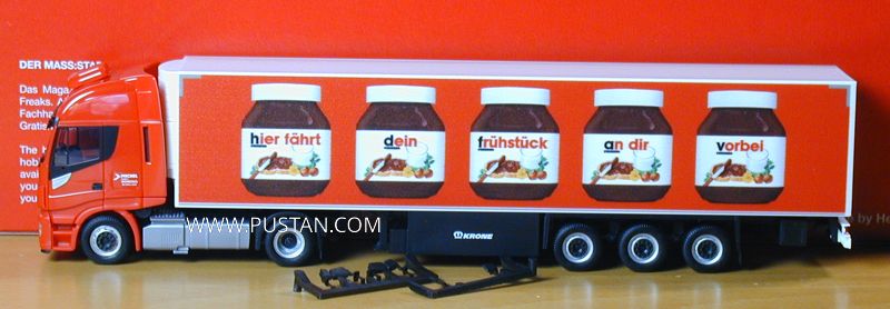 Stralis XP Michel Spedition Wemding KRONE hier fährt dein frühstück an dir vorbei leckere schnitten statt schneller schlitten mit mir läuft's beim wie geschmiert Nutella Ferrero Michel