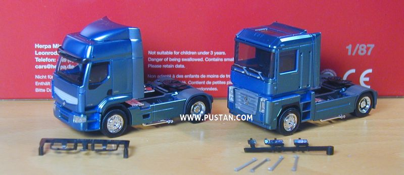 Renault Zugmaschinen 2er Set mit Sidepipes Magnum 500 Premium 450 Renault