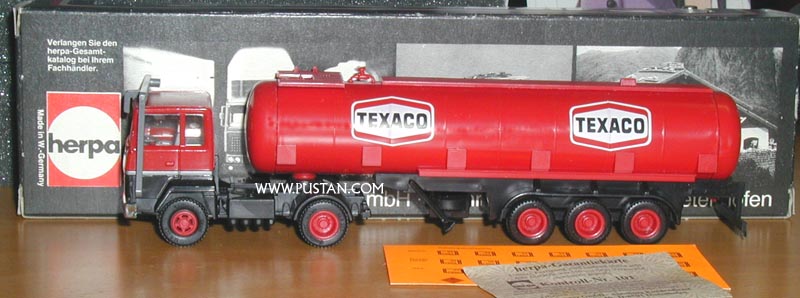 Herpa 802201 Renault GR 350 Kässbohrer Chemietank 2a/3a Modell nur auf dem amerikanischen Markt erhältlich Fahrerhaus unterhalb des Zierstreifens schwarz - feuerrot Texaco